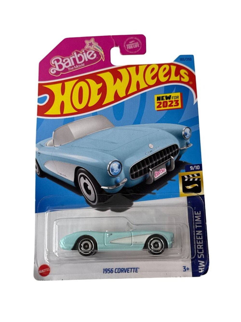 Hot Wheels 1956 Corvette Barbie Screen Time 9/10 2023 Diecast Car